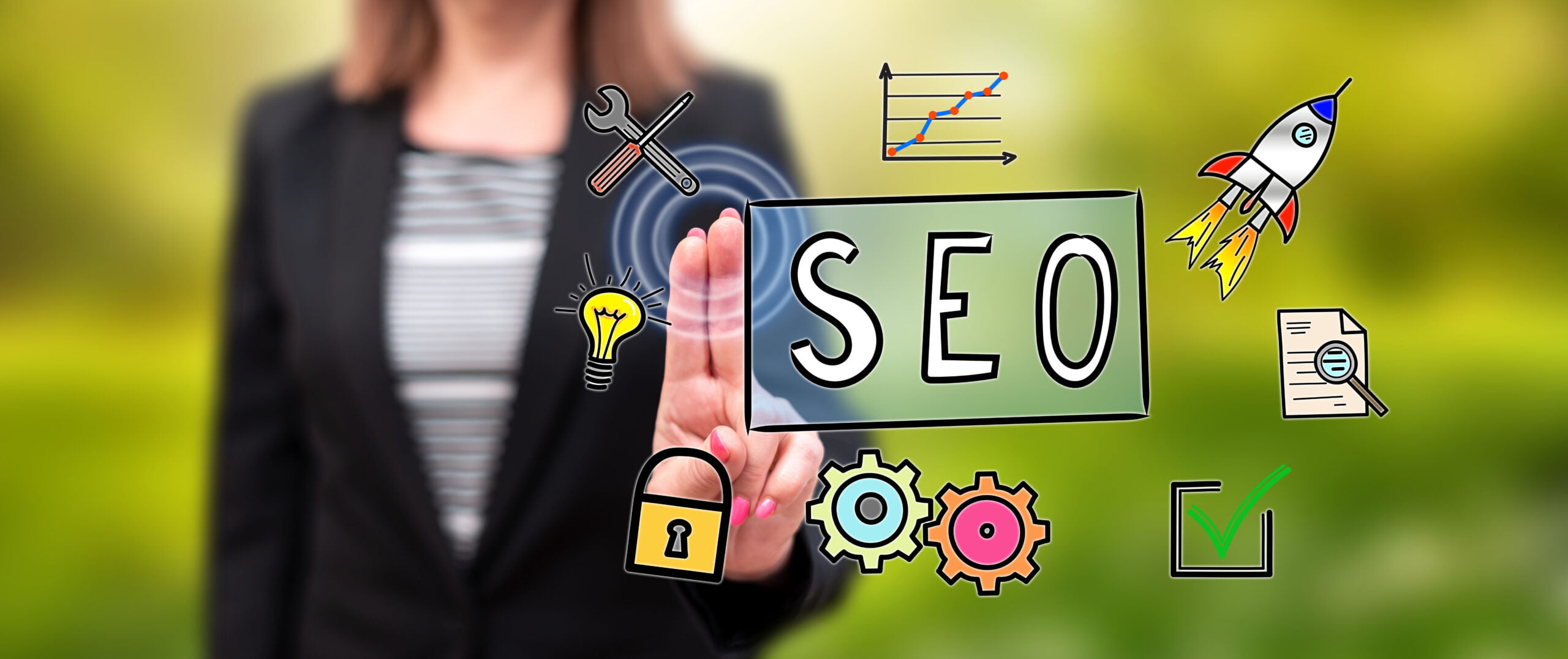 Woman touching a seo concept Growth99, a US Local SEO Company, is always on the move towards innovative content and strategy, but what makes Growth99 stand out is our effective ways of attracting potential customers to a site or online content.