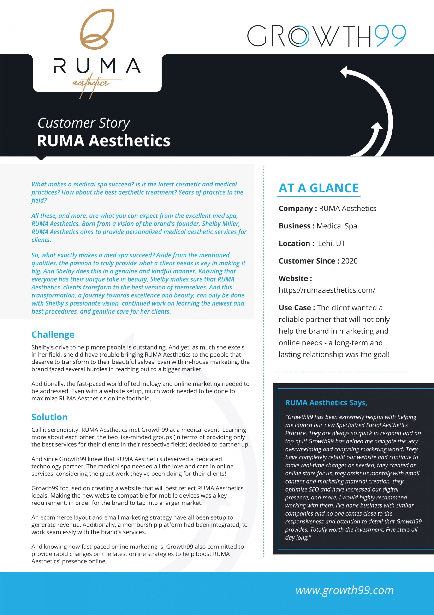 RUMA Aesthetics Case Study