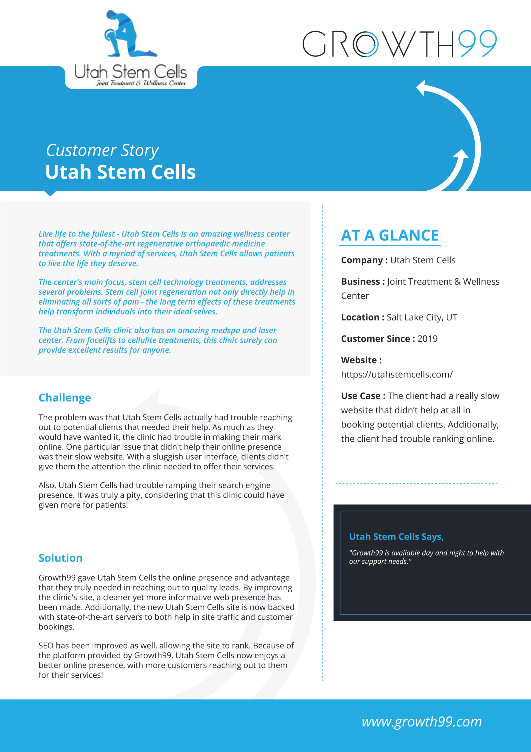 Utah Stem Cells Case Study