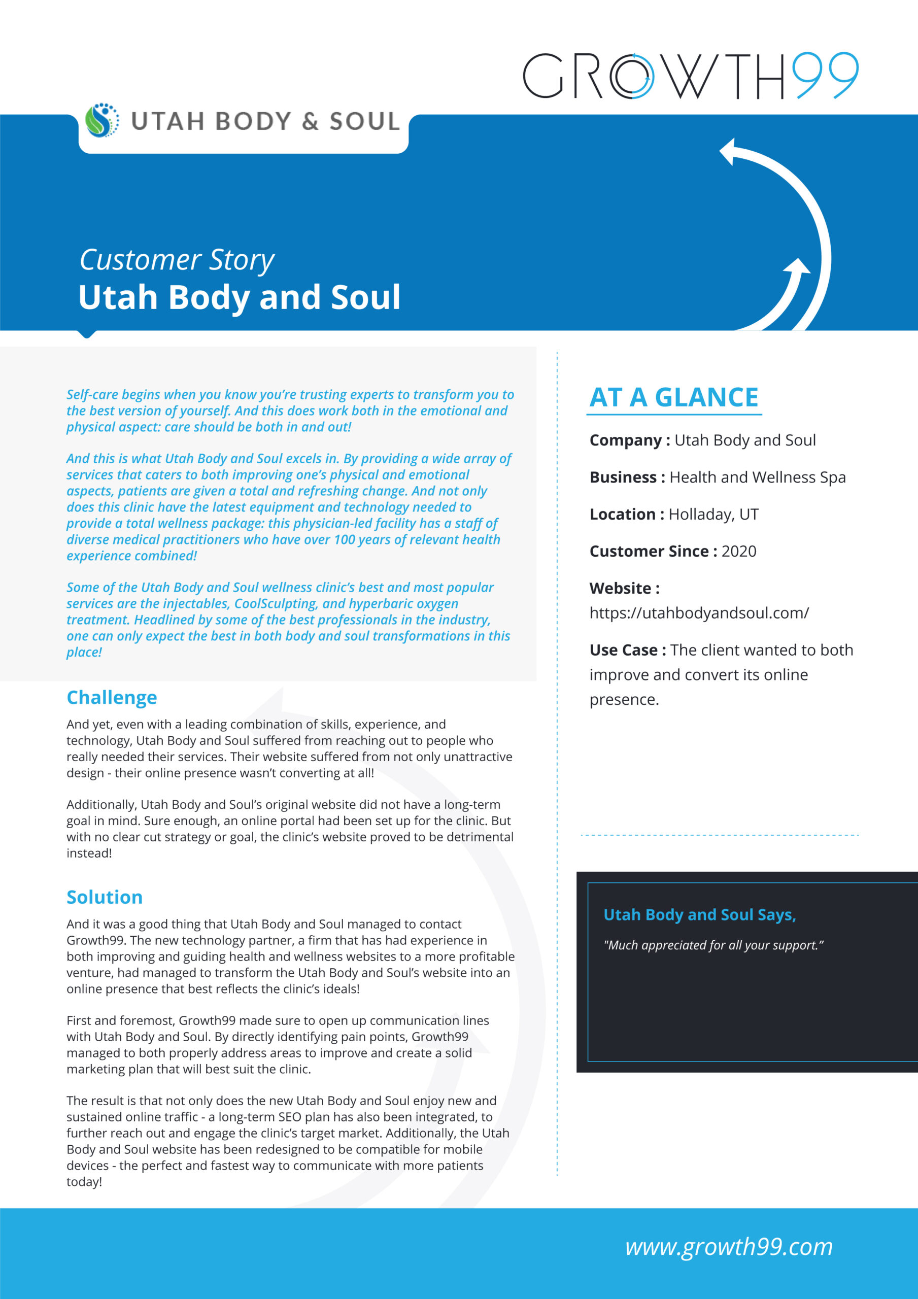 Utah Body And Soul Case Study